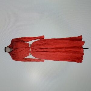 Young Fabulous & Broke Coral Long Sleeve Maxi Dress Size M